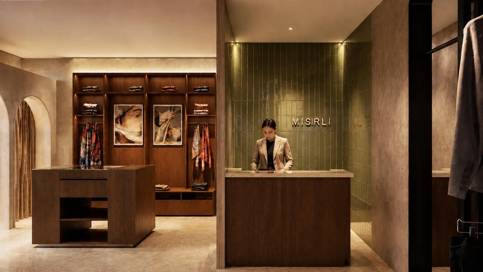 MISIRLI checkout and walnut display