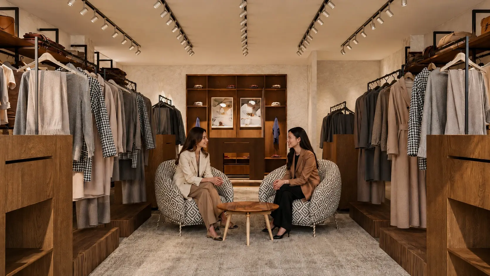 MISIRLI seating area between displays